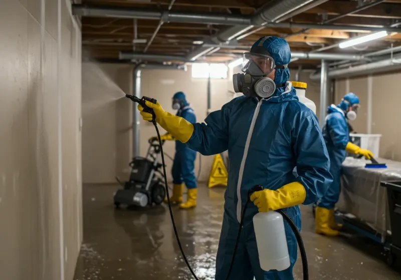 Basement Sanitization and Antimicrobial Treatment process in Cocoa, FL