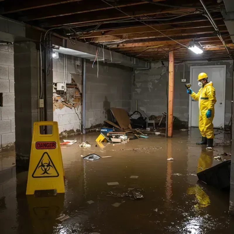 Flooded Basement Electrical Hazard in Cocoa, FL Property